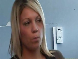 Clothed secretaries watch their boss masturbate