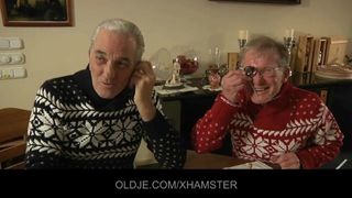 Horny grandpas fuck a sexy young nurse