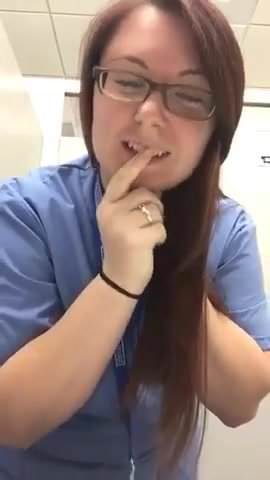 Chubby Redhead Nurse Shows Off