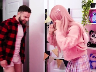 College uniform femboy fucked in butt by his jock BF