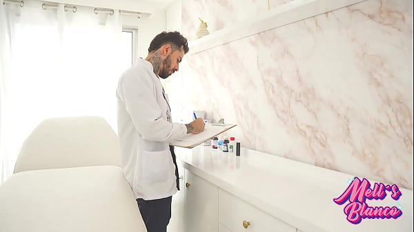 I ask the shy doctor to check me out and seduce him to fuck me hard in his office