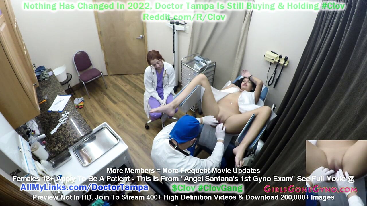 Angel Santana’s 1st Gyno Exam EVER Caught On Hidden Camera By Doctor Tampa For You To Jerk Off To At GirlsGoneGynoCom!