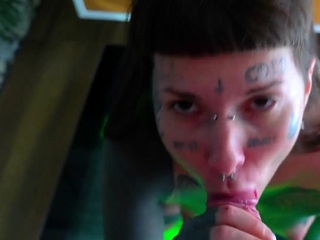 Marseline’s blow-job with jellyfish is the hottest XXX porn!
