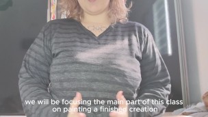 nude modeling figure drawing class with Luci
