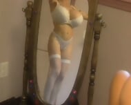 Magic Mirror Makes Three Women Horny In The Office