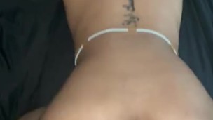 Tight black college ebony loves rough backshots