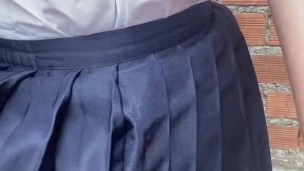 INOCENTE COLEGIA CON UNIFORME JAPONES SE DEJA FOLLAR POR SU MAESTRO DE LA ESCUELA