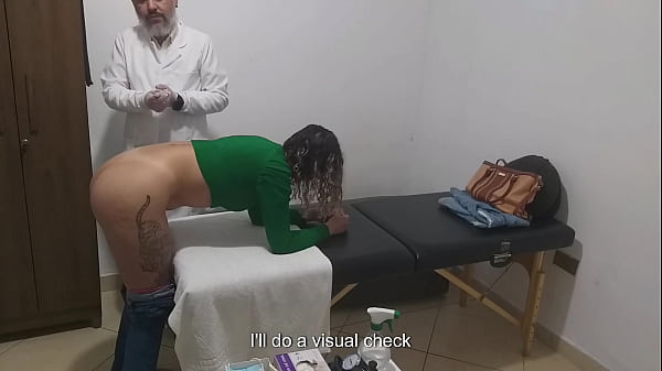 Real examination of anal touch in a woman by the Proctologist.