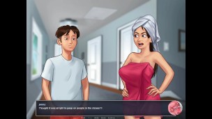 Summertime saga #2 – stepsister in the shower – Gameplay commented